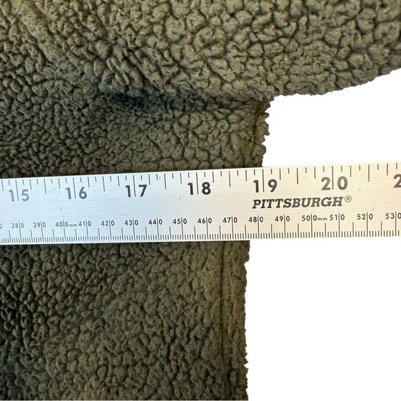 The North Face Olive Green Front Pocket Fleece 1/4 Zip Hoodie Women's Size Small - Picture 4 of 7